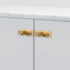 FURNITURE KNOB / PLATE / LINEAR / BRASS - This Old House