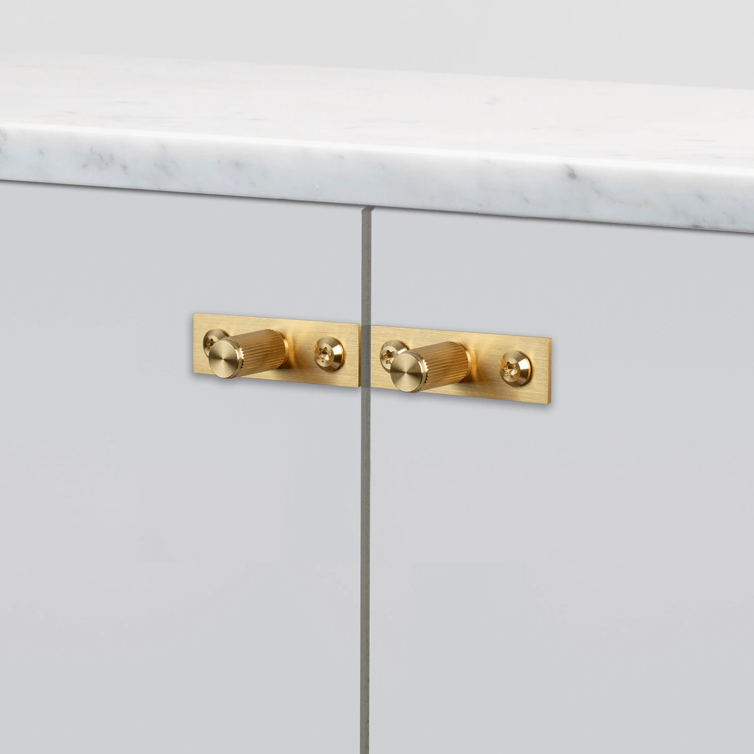 FURNITURE KNOB / PLATE / LINEAR / BRASS - This Old House