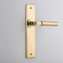 Berlin Door Lever On Chamfered Backplate - This Old House