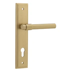 Door Lever Helsinki Stepped Backplate - This Old House