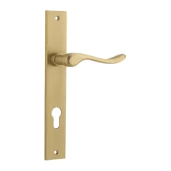Door Lever Stirling Rectangular Backplate - This Old House