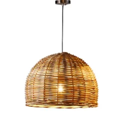 Rattan Small Hanging Pendant - This Old House