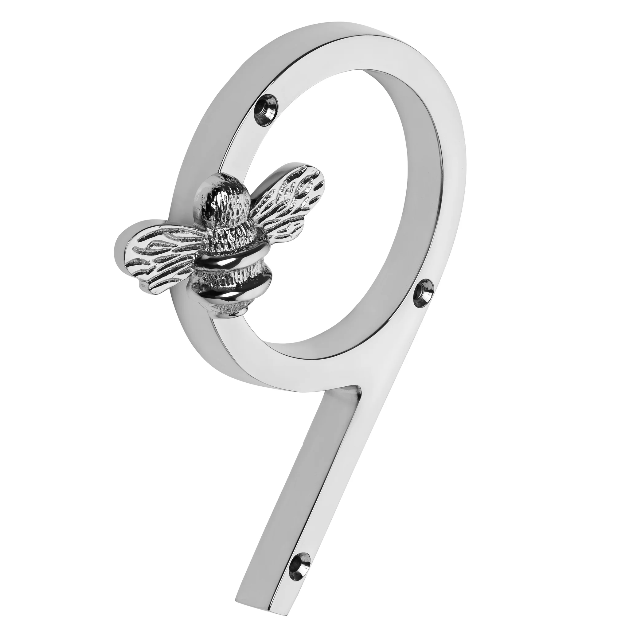 Brass Bee Premium House Number With Bee - Nickel - This Old House - Image 2