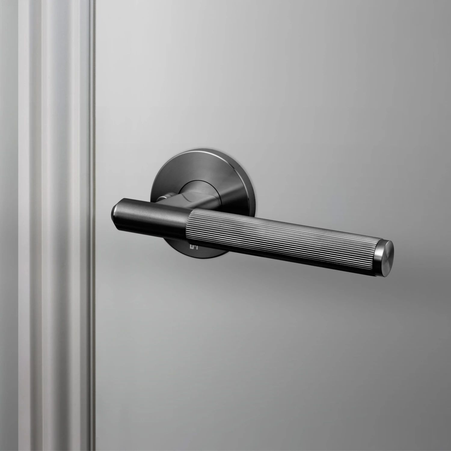 DOOR HANDLE / LINEAR / SPRUNG / PRIVACY / GUN METAL - This Old House