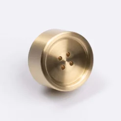 Bianca Button Cabinet Knob Brushed Brass - This Old House