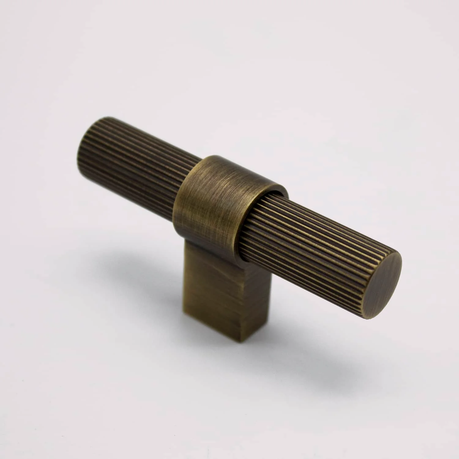 Athena T Bar Fluted Aged Brass - This Old House