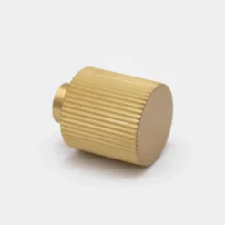 Rhea Fluted Knob Brushed Brass - This Old House