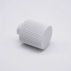 Rhea Fluted Knob White - This Old House
