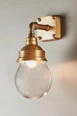 Dover Outdoor Wall Light Antique Brass - This Old House