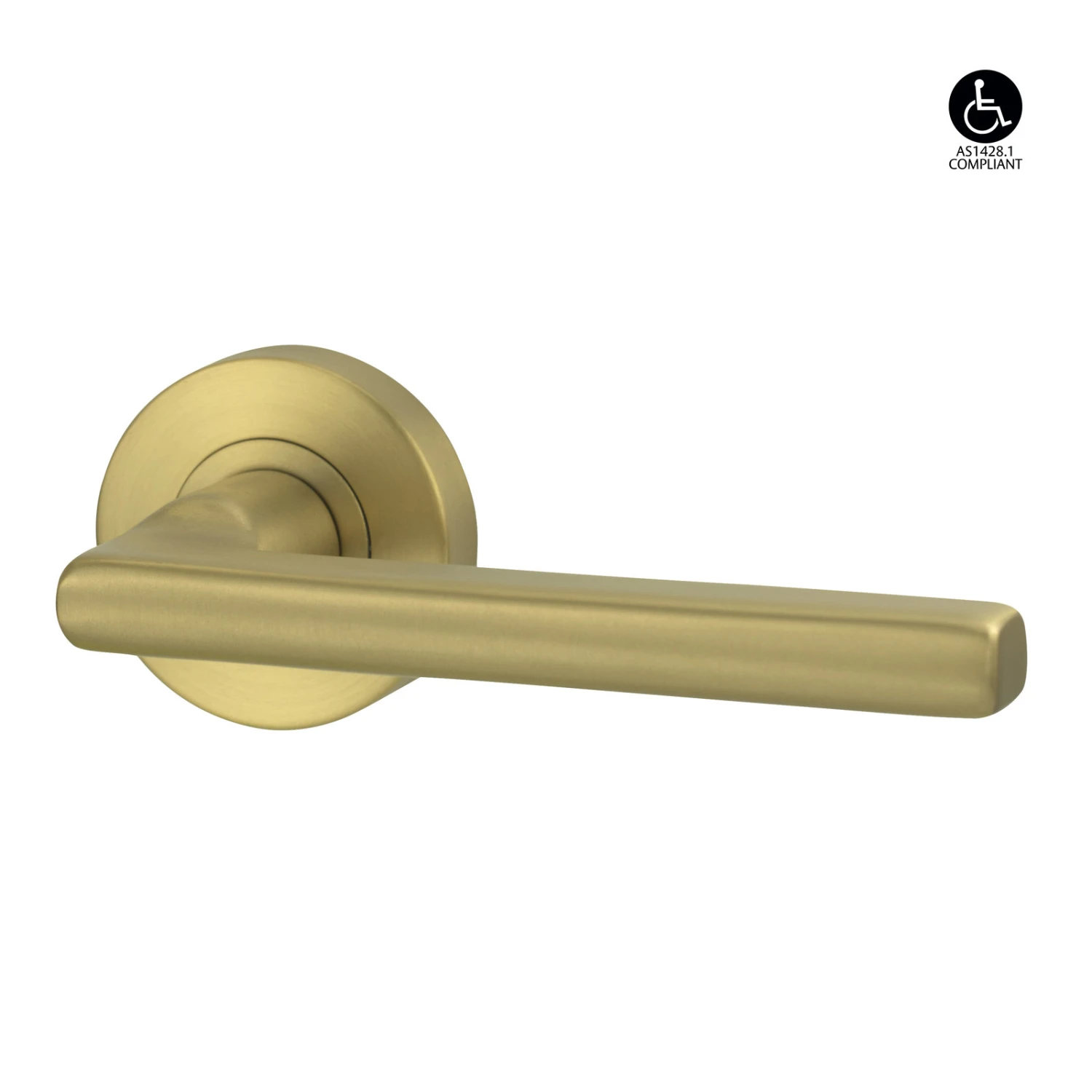 Lockwood Vivid Lever 4 PVD Satin Brass - This Old House