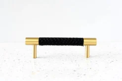 Maggie Brass And Leather Cabinetry Handle - This Old House