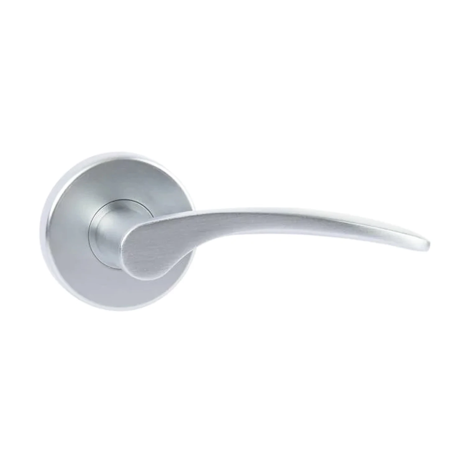 Curva Lever On Round Rose In Polished Chrome - This Old House