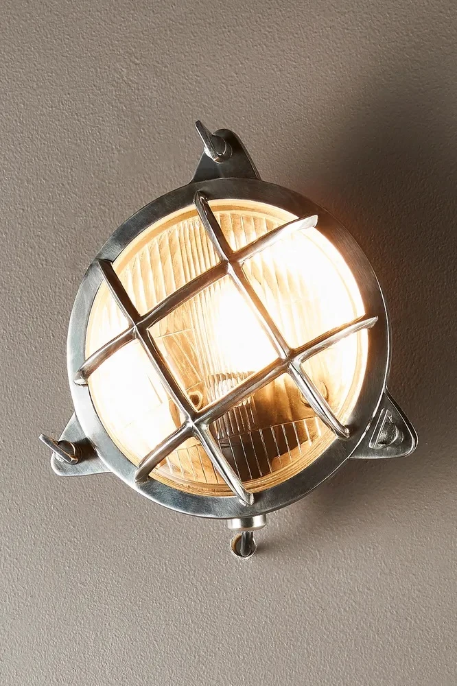 Palmerston Outdoor Wall Light Silver - This Old House