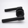 Rosedale Knurled Door Lever Matt Black - This Old House