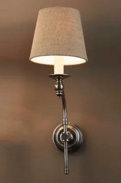 Soho Curved Wall Light Base Antique Silver - This Old House