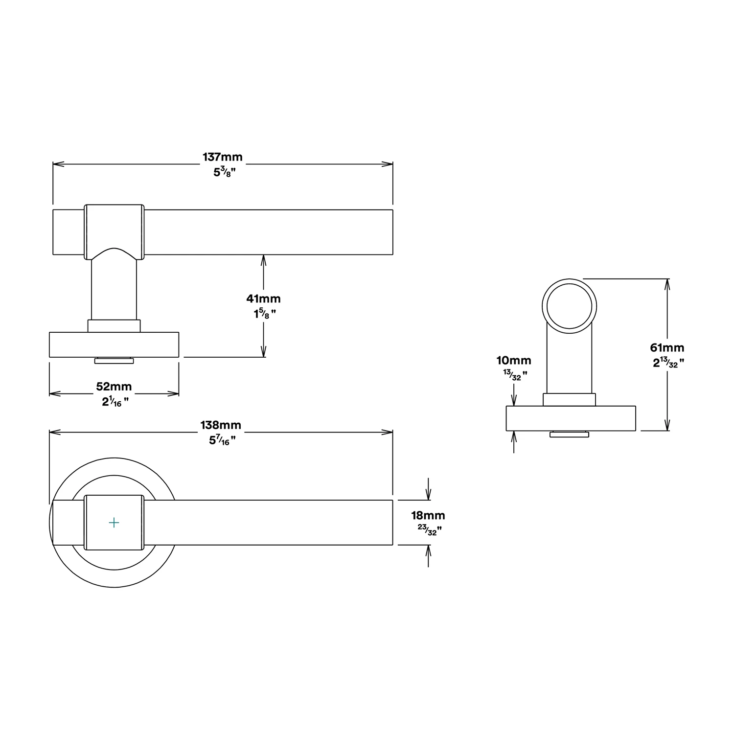 Door Lever Helsinki Round Rose - This Old House - Image 2