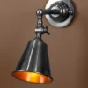 Utopia Wall Light With Metal Shade Antique Silver - This Old House