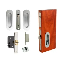Duke Flush Pull (Small) Euro Sliding Lock Kit - This Old House