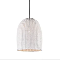 Bowerbird Hanging Lamp Medium In White - This Old House