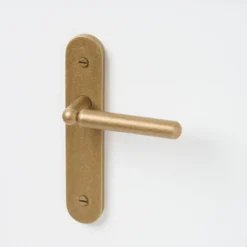 Tubby Lever Tumbled Brass - This Old House