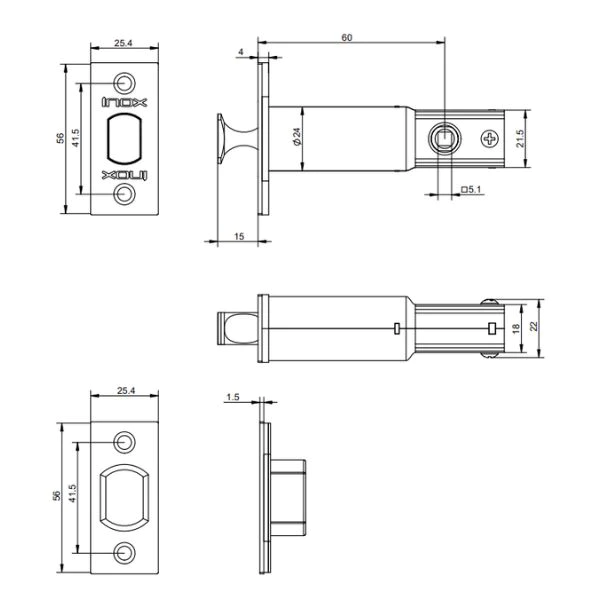 Lockwood Vivid Cavity Slider Privacy Set Satin Gun Metal PVD - This Old House - Image 5