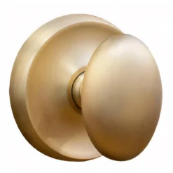 Uovo Egg Door Knob Satin Brass - This Old House