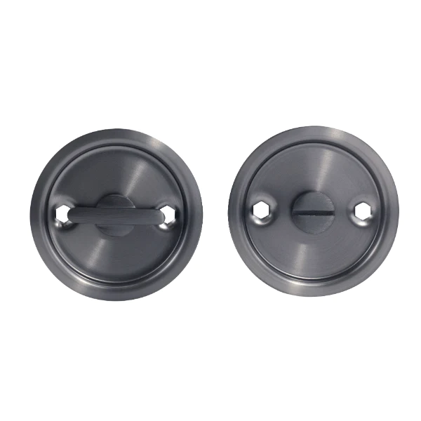 Lockwood Vivid Cavity Slider Privacy Set Satin Gun Metal PVD - This Old House - Image 4