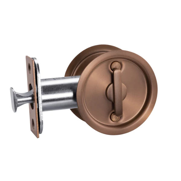 Lockwood Vivid Cavity Slider Privacy Set Satin Bronze PVD - This Old House - Image 2