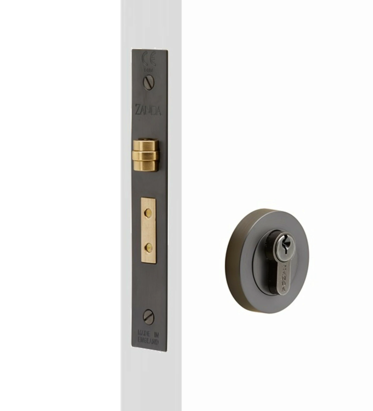 Gunmetal / Graphite Nickel Round Roller Lock Kit - This Old House